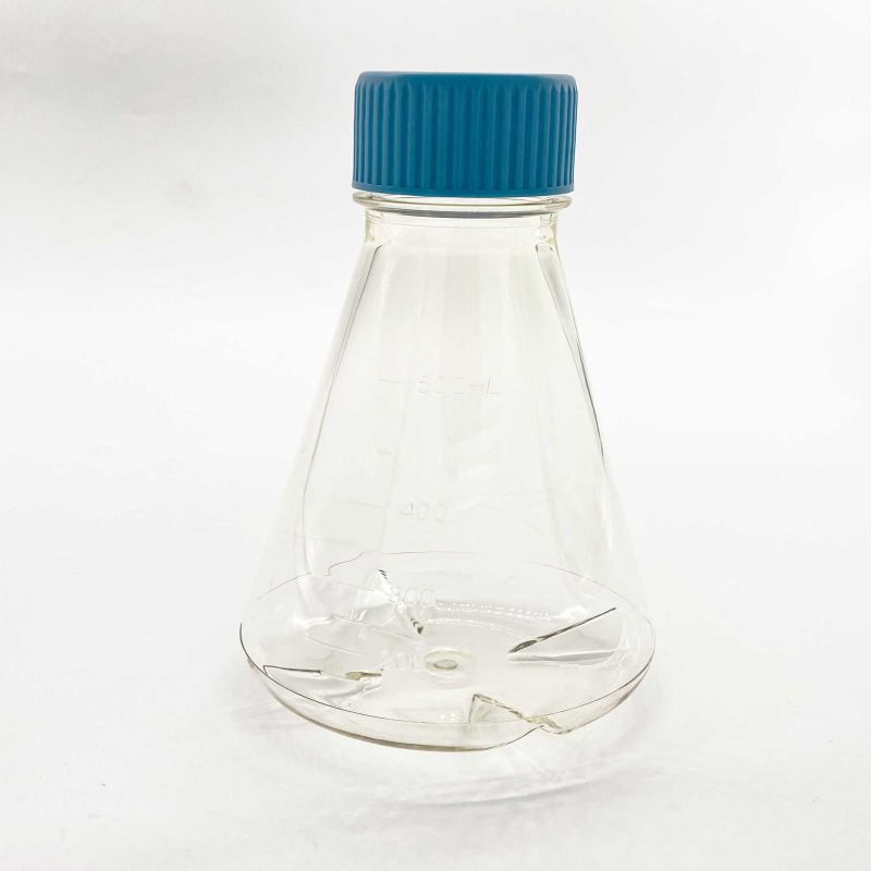 Frasco de agitación de PC de 250 ml Frascos de agitación de Erlenmeyer Frasco de agitación de cultivo celular triangular