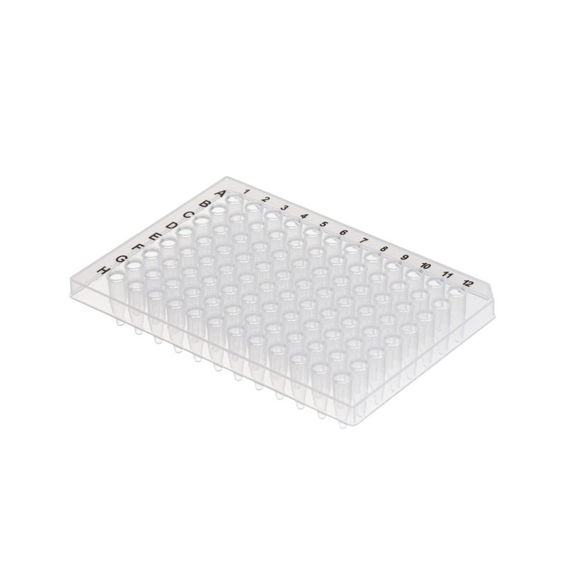 Placa de PCR Plantilla de placa de PCR de color blanco sin faldón de 0,1 ml