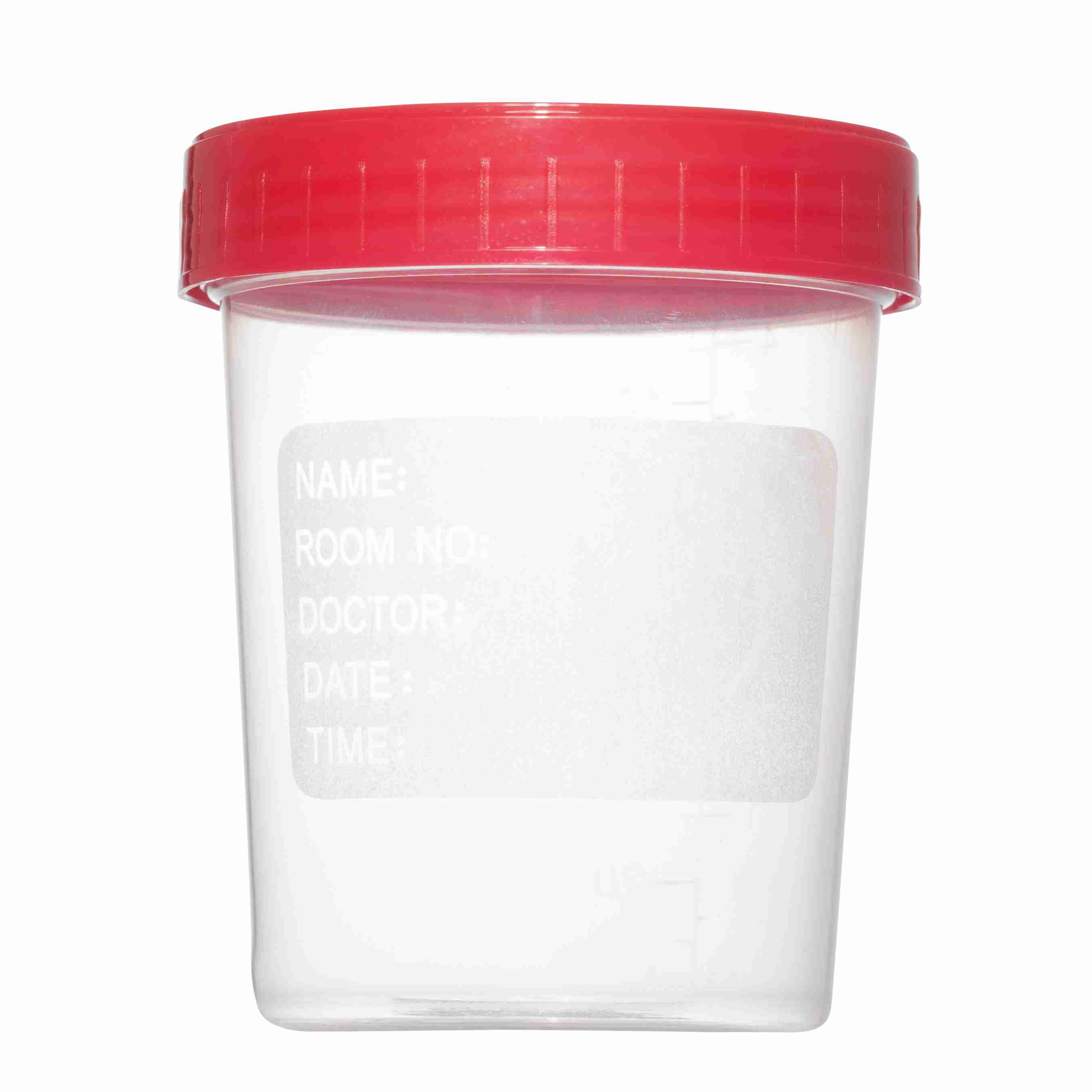 Taza de orina de 30 ml, taza de prueba de orina, taza de orina de plástico, contenedor de taburete