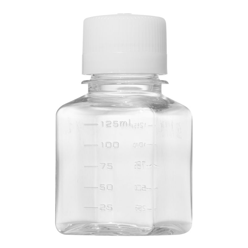 Botellas de medios cuadradas PET de 500 ml, botellas de agua reutilizables cuadradas PETG esterilizadas