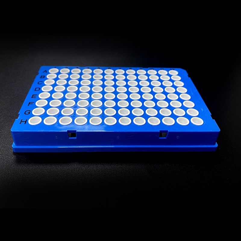 Placa PCR de color blanco de 0,1 ml sin faldón